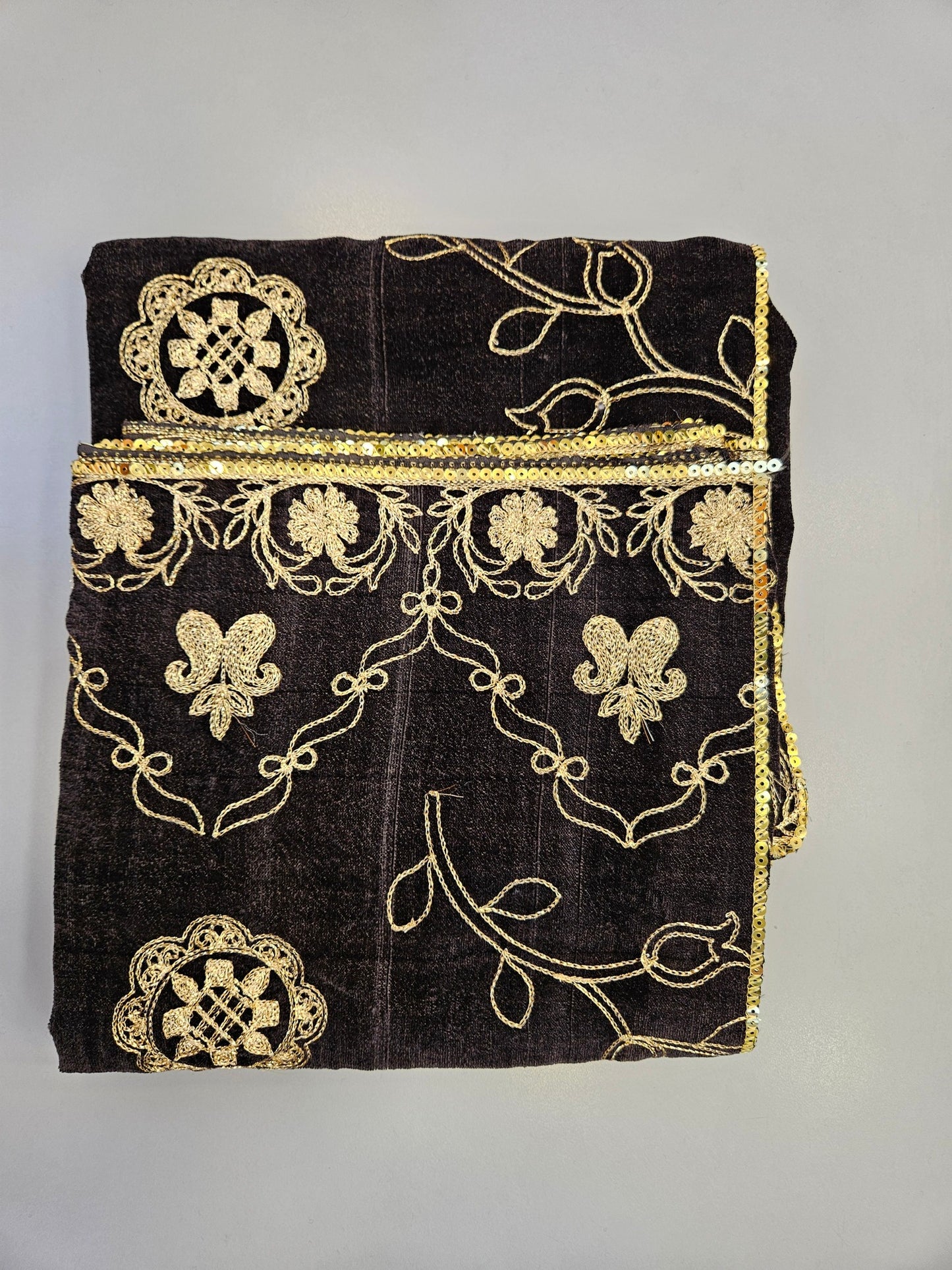 Velvet Shawls with Zari and Thread Embroidery - Winter Collection - Five Colours
