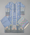SUF light sky blue with pink colour thread and sequins laser cut