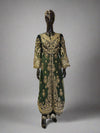 MB Mbroidered dark green colour velvet front bodice