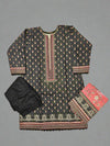 Designer black and coral pink colour winter collection khaddar fabric with khaddar shawl