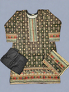 Designer charcoal grey and pinkish red colour winter collection khaddar fabric with khaddar shawl