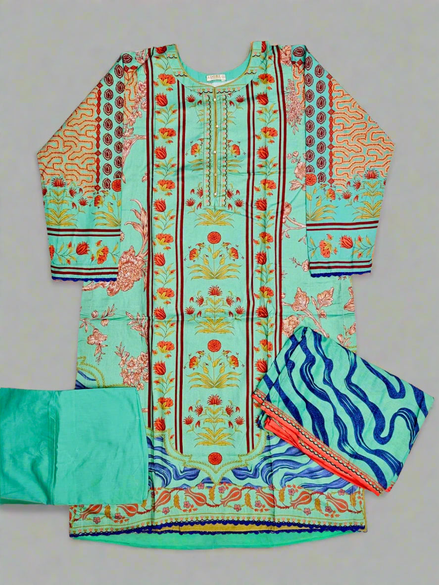Sana Safinaz H243-04A turquoise green colour