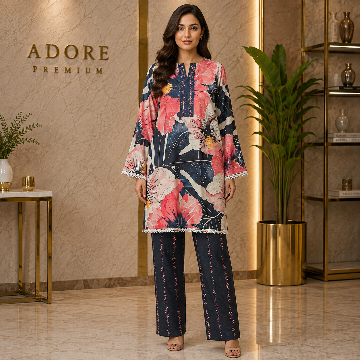REG | The Co-Ord Collection | Women's 2 Piece Sets | 10 Colours & Designs | Floral Print Tops & Straight Leg Trousers | Casual & Everyday Wear