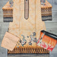 Peach colour winter collection linen fabric shalwar kameez