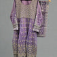 ZKA lilac colour embroidered organza hand embellished dress
