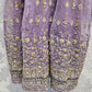 ZKA lilac colour embroidered organza hand embellished dress