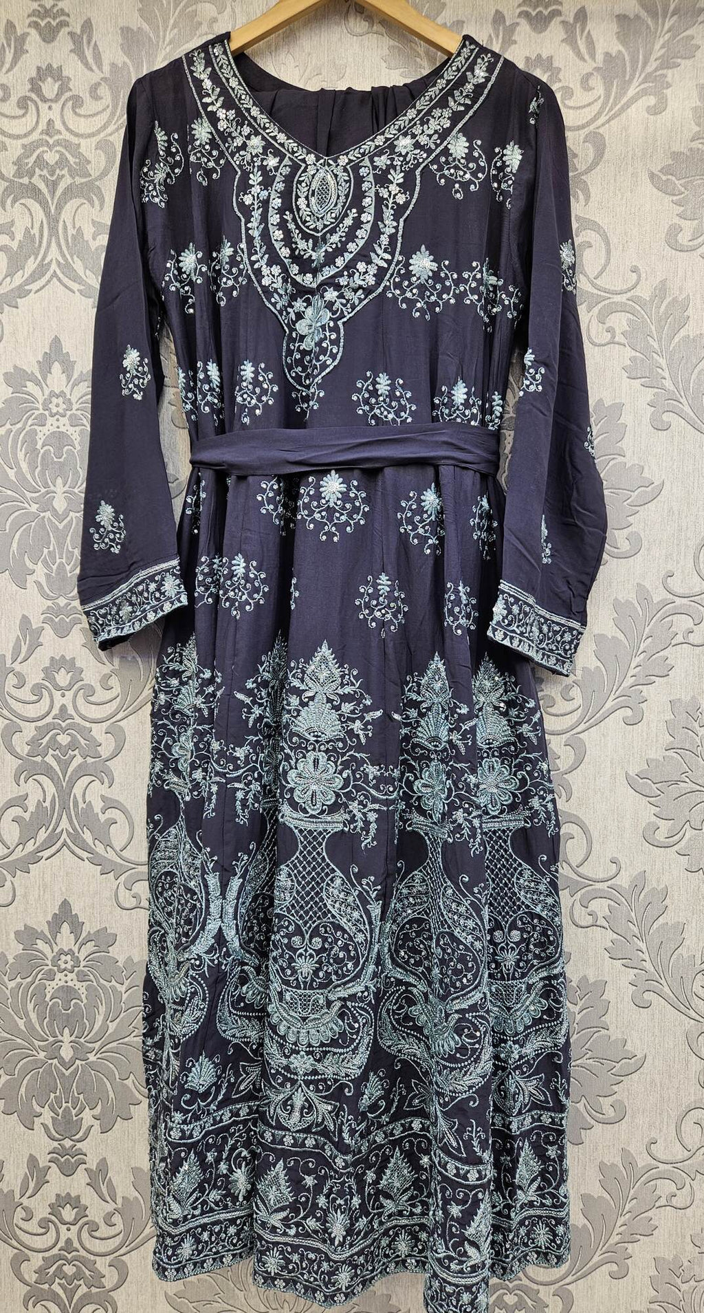 Celestial blue and sea green colour