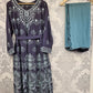 Celestial blue and sea green colour