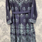 Celestial blue and sea green colour