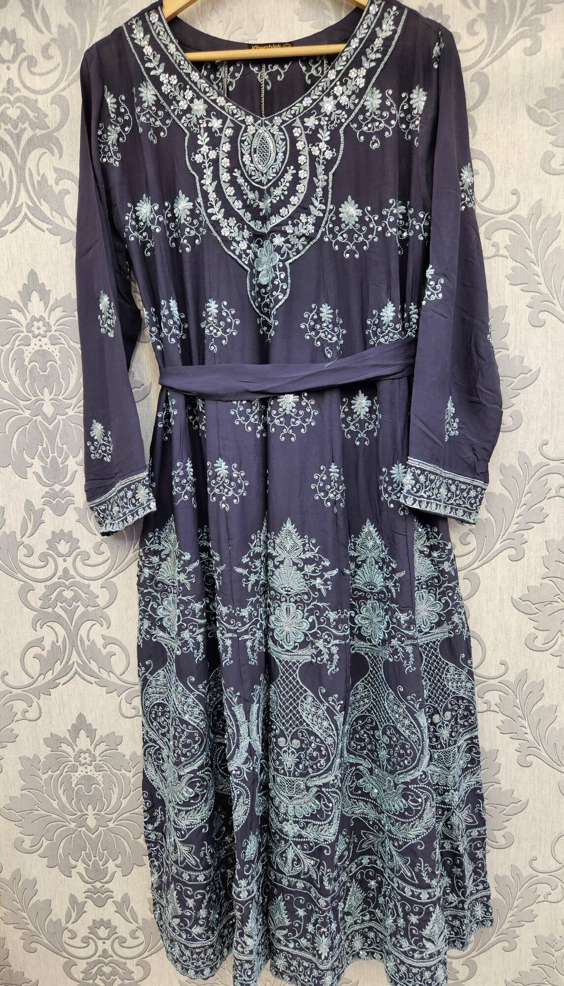 Celestial blue and sea green colour