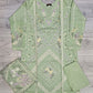 MB mint green colour chiken kari embroidery
