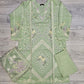 MB mint green colour chiken kari embroidery