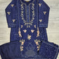 AG navy blue colour hand embroidery