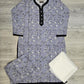 Grey colour floral print linen fabric