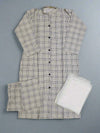 Chequered print white and navy blue