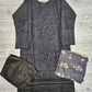MB black and gold colour thread and sequins laser cut