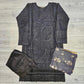 MB black and gold colour thread and sequins laser cut