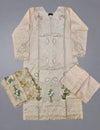 MB light peach and olive green colour thread and sequins laser cut