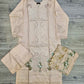 MB light peach and olive green colour thread and sequins laser cut