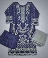 CRM Navy blue and charcoal grey colour thread and sequins laser cut