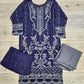 CRM Navy blue and charcoal grey colour thread and sequins laser cut