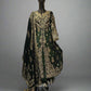 MB Mbroidered dark green colour velvet front bodice