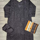 MB black and gold colour thread and sequins laser cut