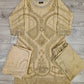 MB sand beige colour hand embellished in pearls crystals stones