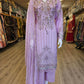 Pale Lilac Colour Hand‑Embellished Chiffon Shalwar Kameez