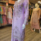 Pale Lilac Colour Hand‑Embellished Chiffon Shalwar Kameez