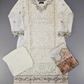 BRQ white and salmon pink laser-cut chikan embroidery cotton shalwar kameez