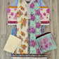 SS cream white and seafoam green colour floral print cotton shalwar kameez