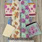 SS cream white and seafoam green colour floral print cotton shalwar kameez
