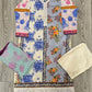 SS white and blue floral print cotton shalwar kameez