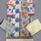 SS white and blue floral print cotton shalwar kameez