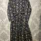 Women's Casual Cotton Dress - Black and Beige Floral Print Summer Holiday Vacation Dress