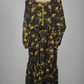 Women's Casual Cotton Dress - Black Beige Green Floral Print Summer Holiday Vacation Dress