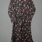 Women's Casual Cotton Dress - Black and Lilac Floral Print Summer Holiday Vacation Dress