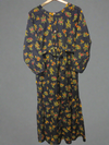 Women's Casual Cotton Dress - Black Orange Green Floral Print Summer Holiday Vacation Dress
