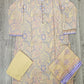 ALK Cream & Purple Geometric Shalwar Kameez | Cotton Pakistani Suit (M-7XL)
