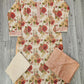 ALK Pakistani Suit: Cream Pink Floral Print Shalwar Kameez in Cotton (Sizes to 7XL)