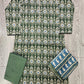 ALK Olive Green & Blue Paisley Shalwar Kameez | Cotton Pakistani Suit (M-7XL)