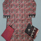 ALK Maroon & Black Floral Shalwar Kameez | Cotton Pakistani Suit (Sizes M-7XL)