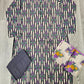 ALK Black & Grape Floral Shalwar Kameez | Cotton Pakistani Suit (Sizes M-7XL)