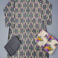 ALK Black & Grape Floral Shalwar Kameez | Cotton Pakistani Suit (Sizes M-7XL)