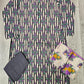 ALK Black & Grape Floral Shalwar Kameez | Cotton Pakistani Suit (Sizes M-7XL)