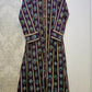 Royal Botanical Deep Purple Gold & Green Cotton Maxi Dress | Elegant Floral Print | Sizing S to 7XL