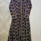 Royal Botanical Deep Purple Gold & Green Cotton Maxi Dress | Elegant Floral Print | Sizing S to 7XL