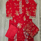 Radiant Ruby: Multi-Colour Embroidered Viscose Shalwar Kameez (Small to 7XL)
