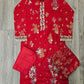 Radiant Ruby: Multi-Colour Embroidered Viscose Shalwar Kameez (Small to 7XL)